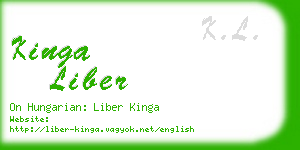 kinga liber business card